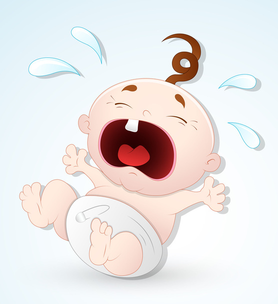 Baby Crying - Vector, Image