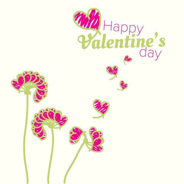 Colorful heart shaped flowers - Vector, Image