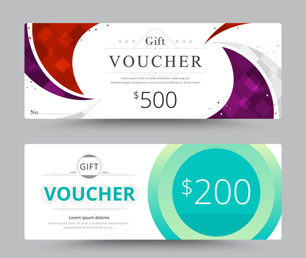 Gift voucher card template design. for special time, Coupon temp - Vector, Image