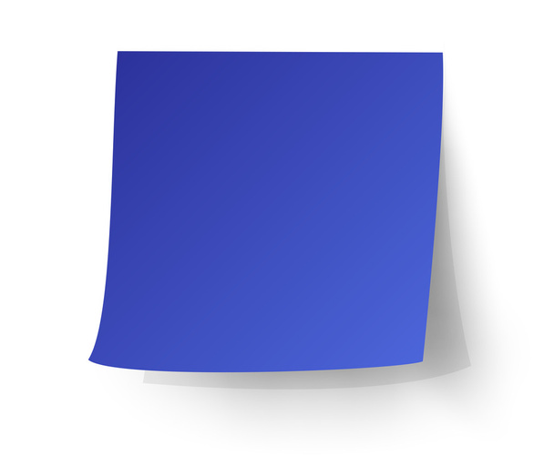 Kék Öntapadó jegyzet, Post-it. vektoros illusztráció. - Vektor, kép