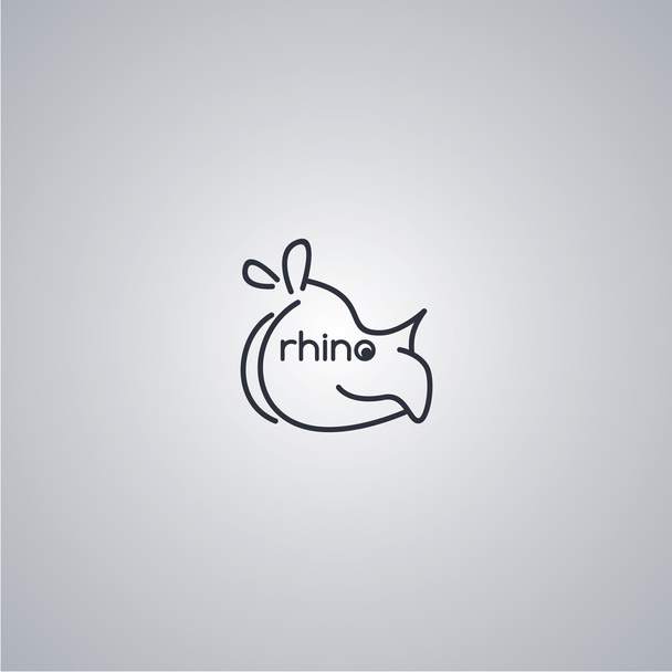 Rhino шаблон логотип
 - Вектор, зображення