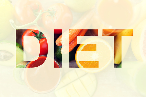 healthy eating and vegetarian diet concept - Foto, Imagem