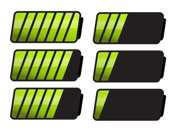 Symboles d'indicateur de niveau de batterie
 - Vecteur, image