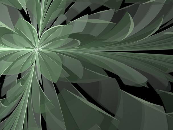 Abstract digitally generated green and gray background with flow - Photo, Image