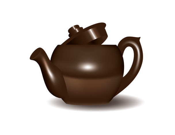 Brown Tea Pot - Vector, Imagen