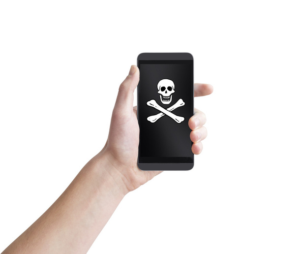Smartphone pirata en la mano
 - Foto, imagen