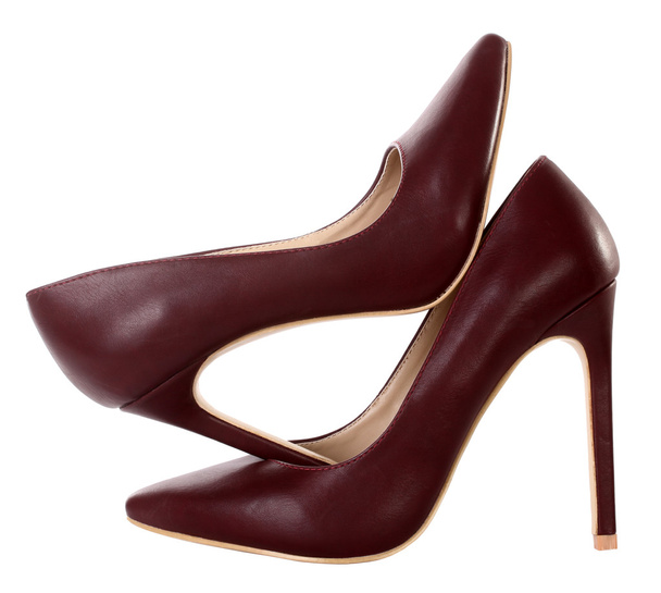 Zapatos de tacón alto marrón
  - Foto, imagen