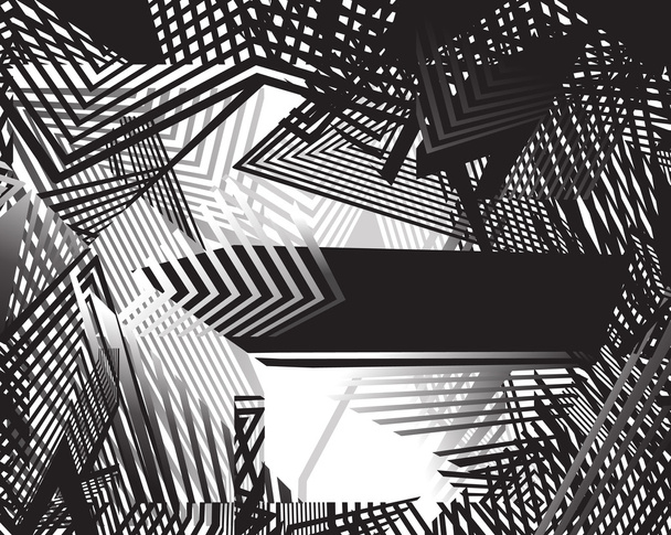 fondo de arte óptico, op art, straiight diseño en blanco y negro
 - Vector, Imagen