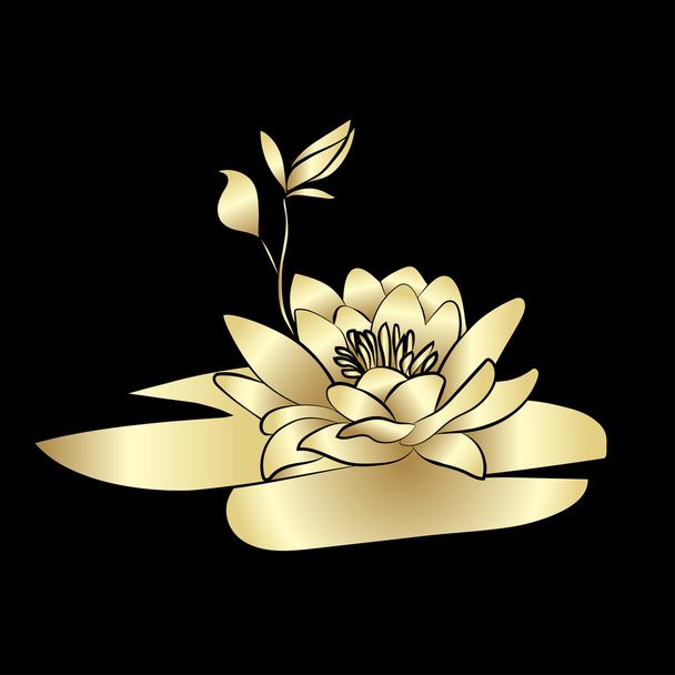 lotus flowers icon - Vector, Image