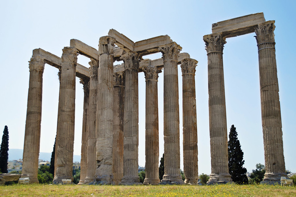 Athén Görögország az olümposzi Zeusz temploma - Fotó, kép