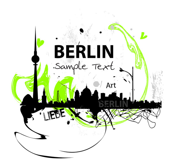 skyline de arte de Berlín
 - Vector, imagen