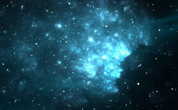 Blue Nebula in Deep Space - Foto, immagini