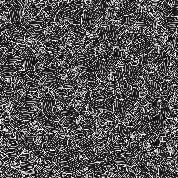 Hand drawn seamless wave background. - Wektor, obraz
