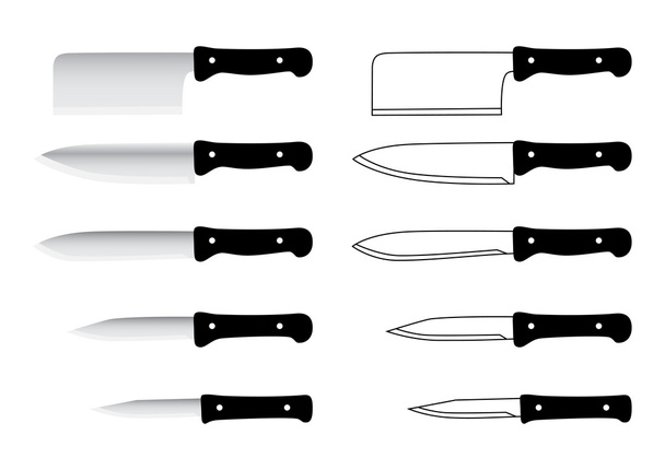 Colección de cuchillos
 - Vector, imagen