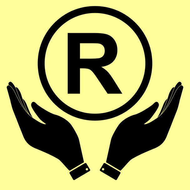 Concept icon with hands - Vector, Image
