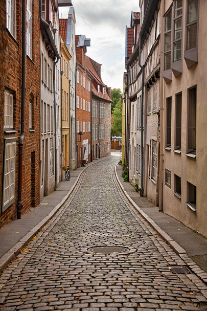 Városi táj-ban a történelmi óváros, Lübeck, Németország - Fotó, kép
