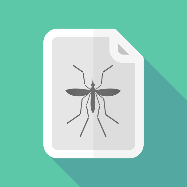 ΖΗΚΑ ιού κομιστή κουνουπιών σε ένα εικονίδιο εγγράφου - Διάνυσμα, εικόνα