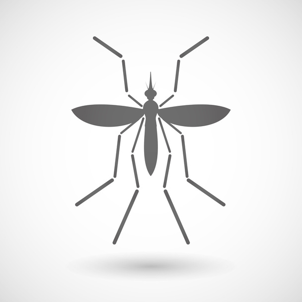 Moustique porteur du virus Zika sur fond blanc
 - Vecteur, image