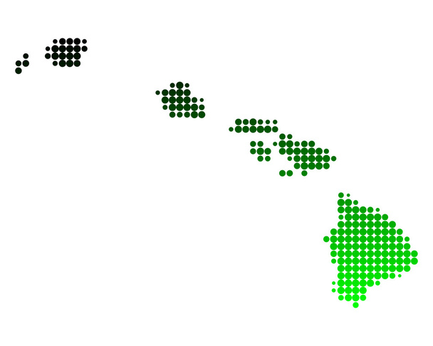 mapa Havaje - Vektor, obrázek