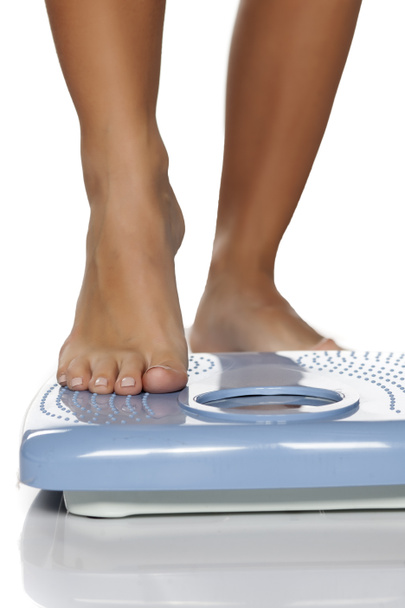 woman checking weight - Foto, Imagem