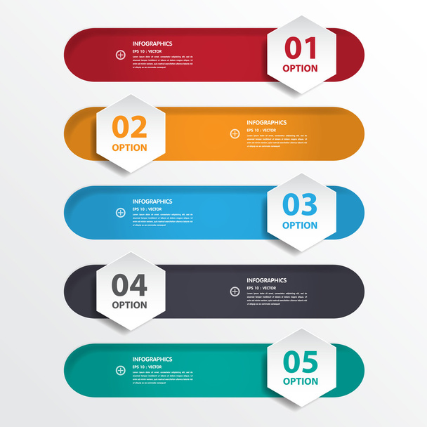 Design clean number banners template/graphic or website layout. - Vektor, kép