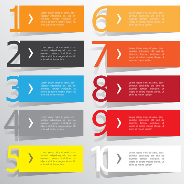 Abstract infographics number options template. Vector illustrati - Vector, afbeelding