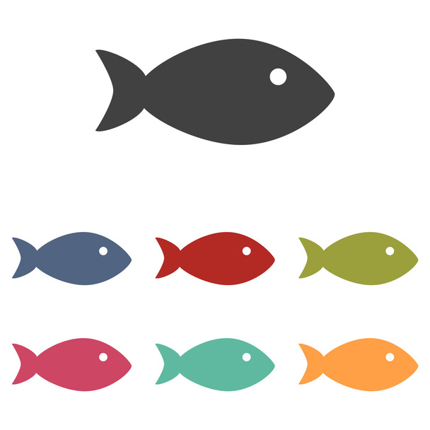 Fish icons set - Vector, Imagen