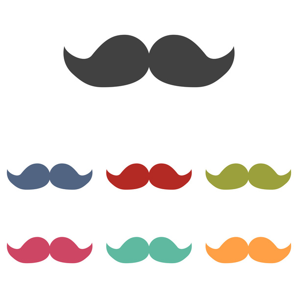 Set of moustaches icons set - Vector, Image