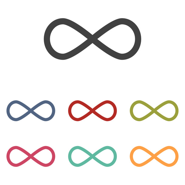 Icônes de symbole illimité ensemble
 - Vecteur, image