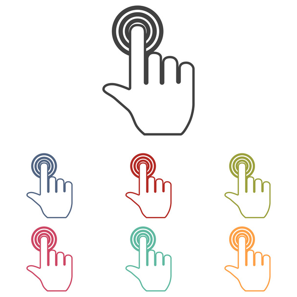 Hand icons set - Vector, Image
