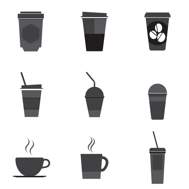 Coffee icons set - Vector, Image