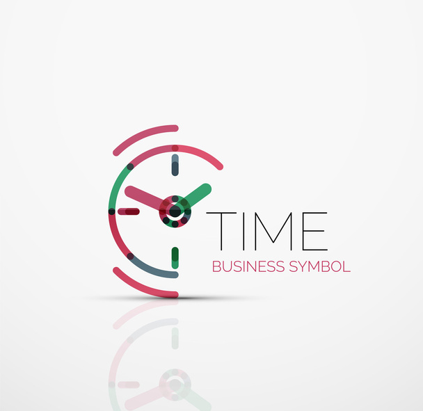 Вектор абстрактна ідея логотипу, концепція часу або бізнес значок годинника. Шаблон дизайну креативного логотипу
 - Вектор, зображення
