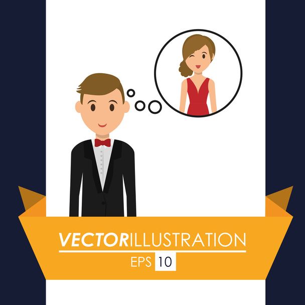 Couple icon design - Vector, Image