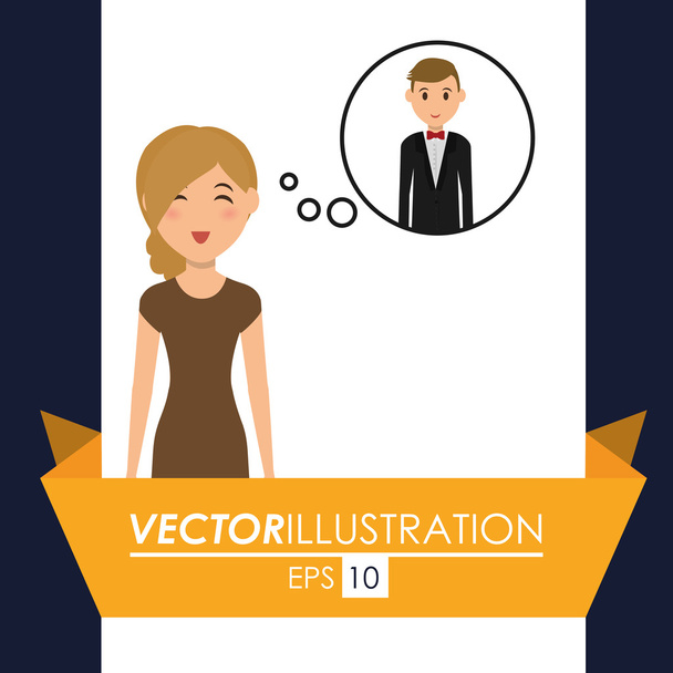 Paar pictogram ontwerp - Vector, afbeelding