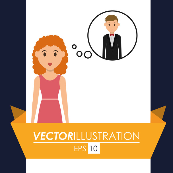 Paar pictogram ontwerp - Vector, afbeelding