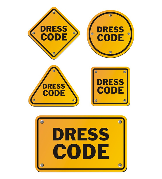 ドレスコードの兆候 - ベクター画像
