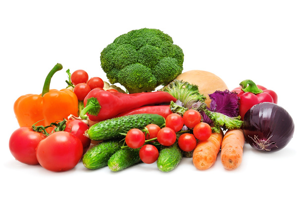Set of vegetables isolated on white background - Foto, Imagem