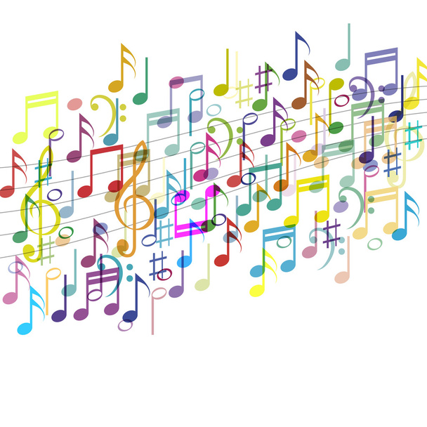 color music note - Vector, Image