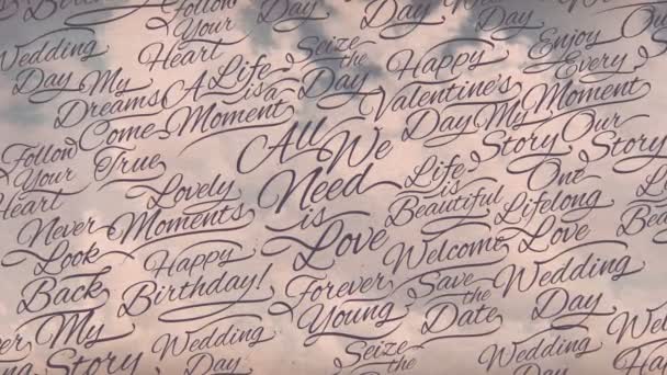 Romantikus kalligrafikus címek háttér - Felvétel, videó