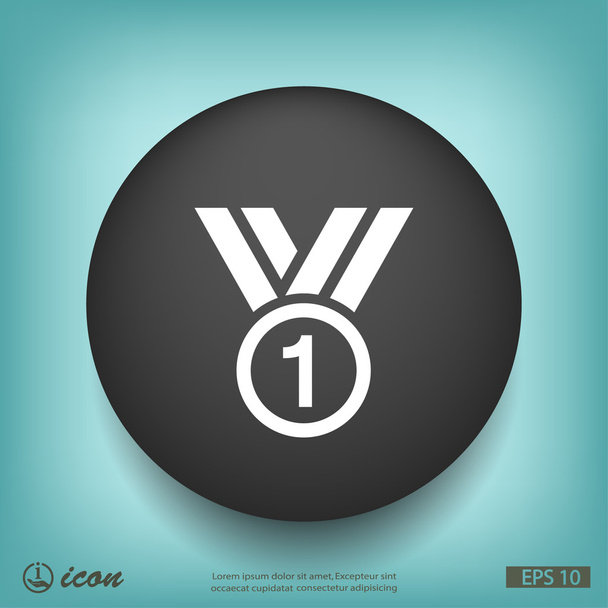 Award flat design icon - Vetor, Imagem
