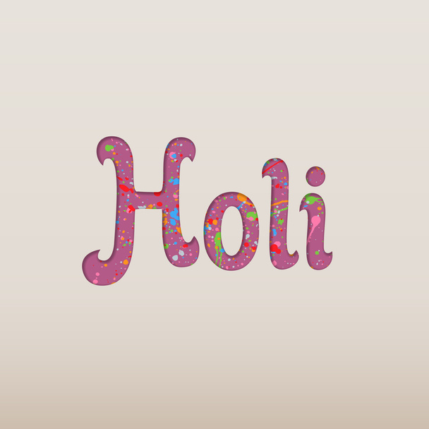 Holi indian festive Word for your Design - Vector, afbeelding