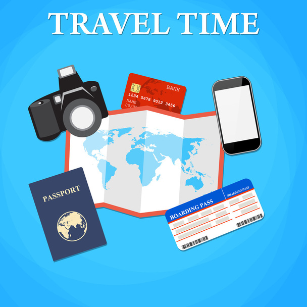 Travel and tourism concept. - Vector, Image