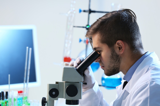 clinician studying  in laboratory - Zdjęcie, obraz