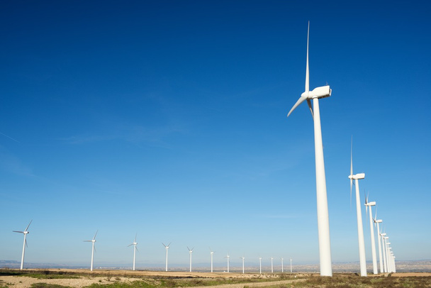 風力エネルギーの生産 - 写真・画像