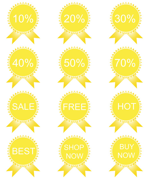 Discount price tags. Vector. - ベクター画像