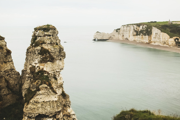 Famous panorama Etretat, La Manche - Foto, imagen