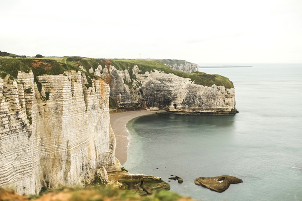 Famous panorama Etretat, La Manche - Foto, Bild