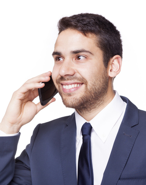 smiling business man talking on the phone - Photo, image