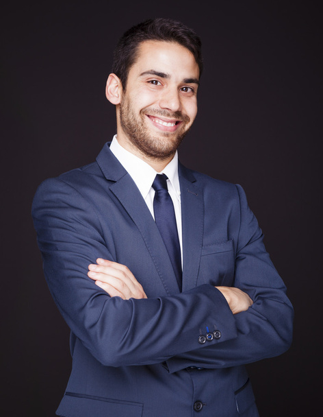 Young happy smiling business man - Fotó, kép