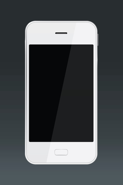 Smartphone blanco aislado sobre fondo negro
 - Foto, imagen